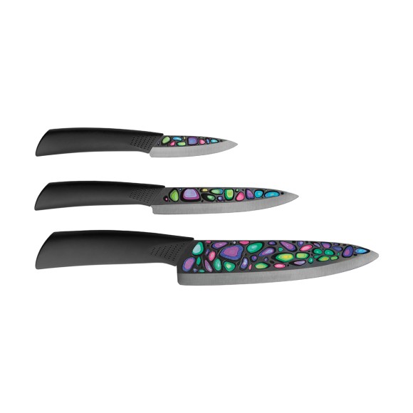 Набор ножей Mikadzo Imari-BL (4 ножа + подставка)